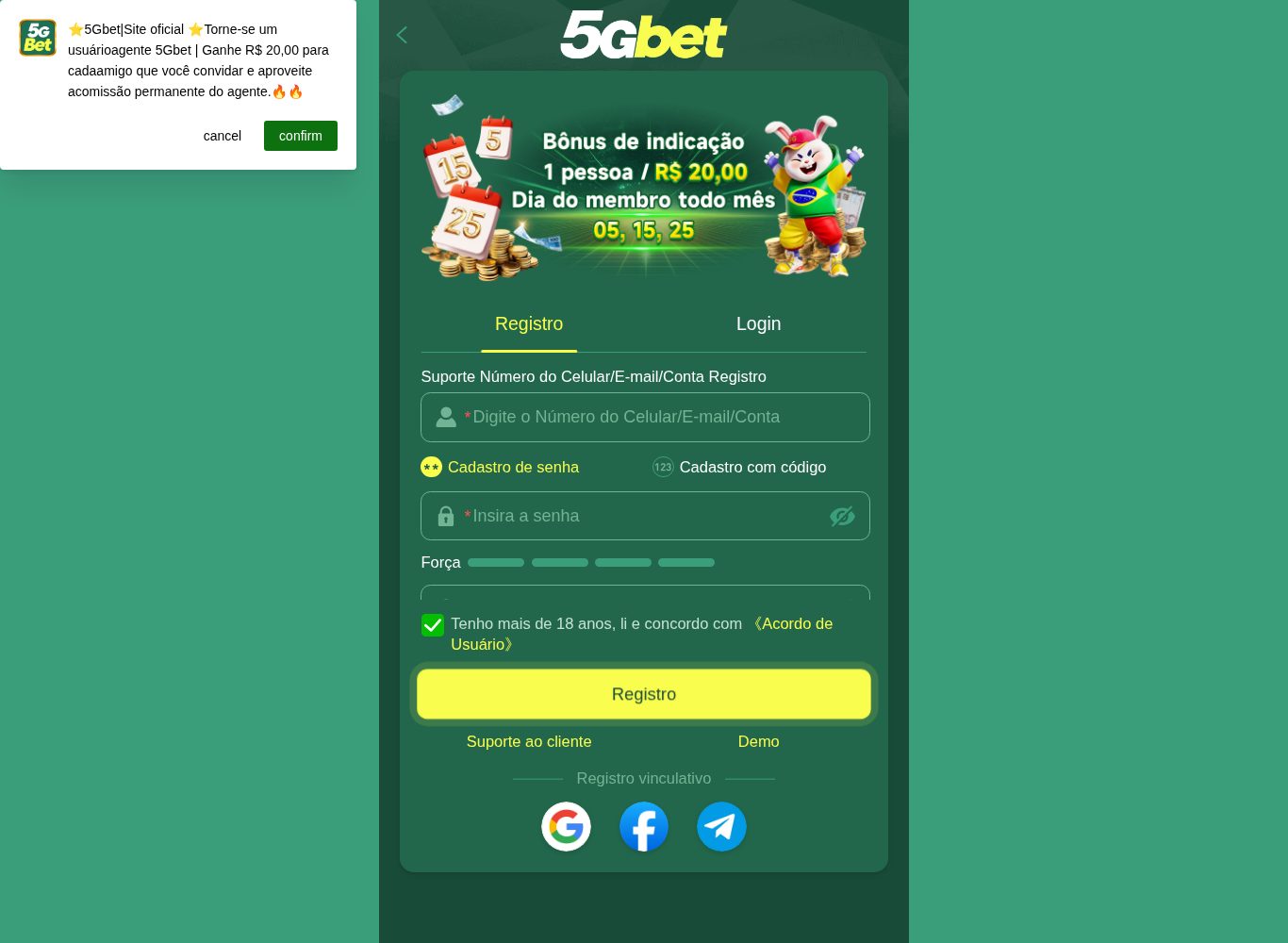 5GBet: entrada do site com IP do Brasil (outubro de 2026)